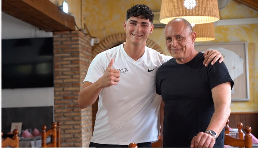Carlos Alcaraz i szef kuchni w Los Arroces de Segis