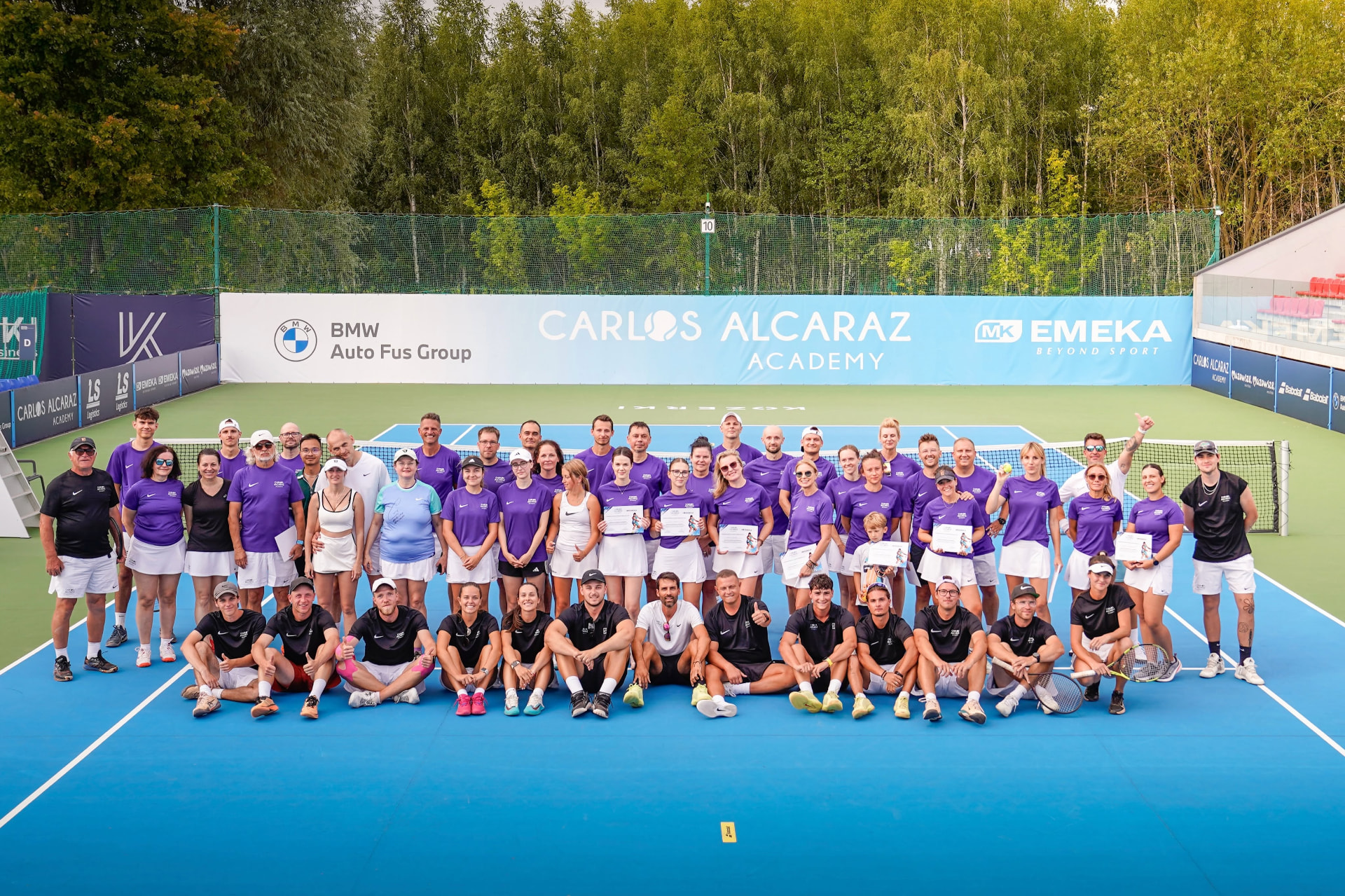 Uczestnicy i trenerzy Carlos Alcaraz Camp Polska 2026 w Kozerkach
